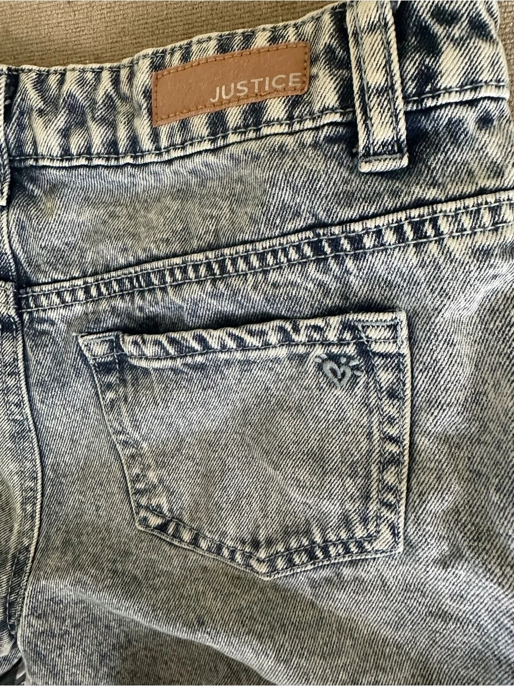 🌻3/$18 Justice Girls' Acid Wash Denim Shorts